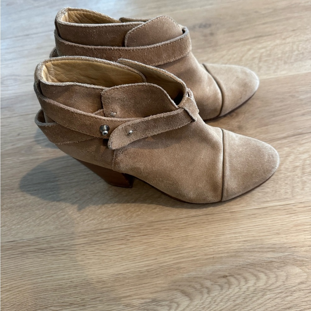 Elegant Tan Suede Ankle Booties
